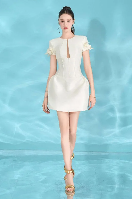 Mini dresses with pleated skirts for a classic look Hermosa Pegged Corset Waist Taffeta Mini Dress Mini dresses with pleated skirts for a classic look Hermosa Pegged Corset Waist Taffeta Mini Dress