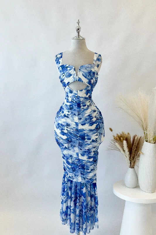 Midi dresses with ruffled hems for a romantic date night Melissa Floral Midi Dress