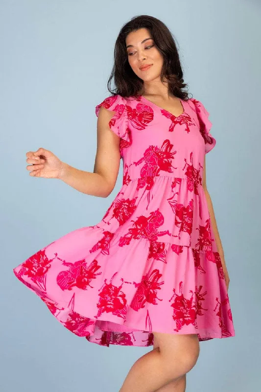 Mini dresses with cold - shoulder designs Zane Mini  Dress Pink