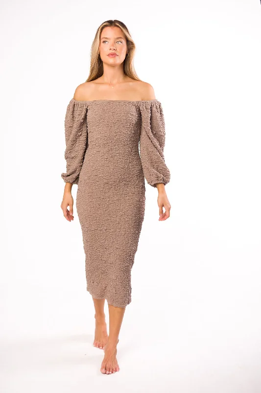 Midi dresses with metallic threads for a glamorous evening event Darcy Square Neck Midi Dress in Stone Midi dresses with metallic threads for a glamorous evening event Darcy Square Neck Midi Dress in Stone