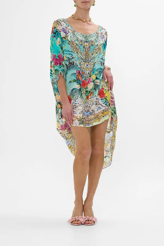 Sequined mini dresses for New Year's Eve SCOOP BACK HEM DRESS GARDENS OF QUELUZ