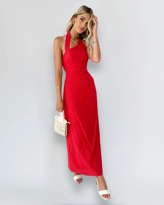Sheath midi dresses with beaded embellishments for a formal occasion AGNES MIDI DRESS -RED Sheath midi dresses with beaded embellishments for a formal occasion AGNES MIDI DRESS -RED