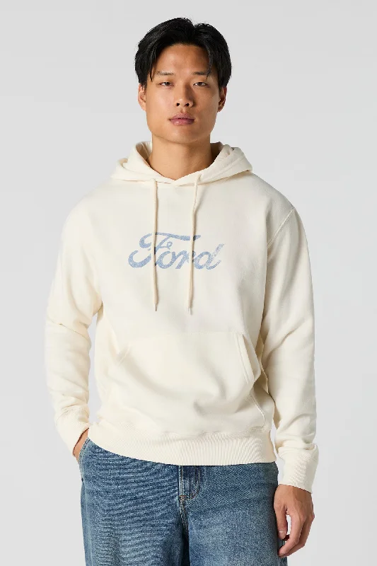 Women's quarter - zip sweatshirt made of organic cotton for eco - conscious fashionFord Graphic Fleece Hoodie Women's quarter - zip sweatshirt made of organic cotton for eco - conscious fashionFord Graphic Fleece Hoodie