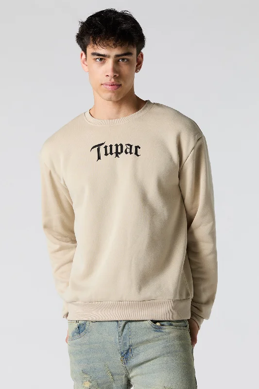 Women's hoodie with a detachable hood for customizable stylingTupac Graphic Fleece Sweatshirt