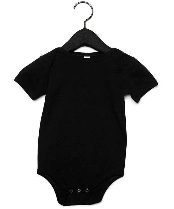 Women's mock - neck sweatshirt made of moisture - wicking material for fitness use100B - Bella + Canvas Infant Jersey Short-Sleeve One-Piece | Black