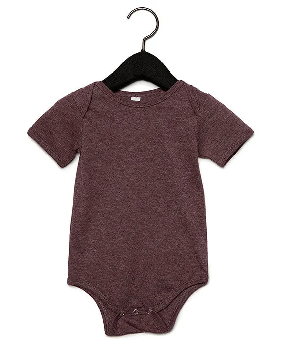 Women's long - sleeve cropped sweatshirt with ribbed cuffs for a snug fit100B - Bella + Canvas Infant Jersey Short-Sleeve One-Piece | Heather Maroon Women's long - sleeve cropped sweatshirt with ribbed cuffs for a snug fit100B - Bella + Canvas Infant Jersey Short-Sleeve One-Piece | Heather Maroon