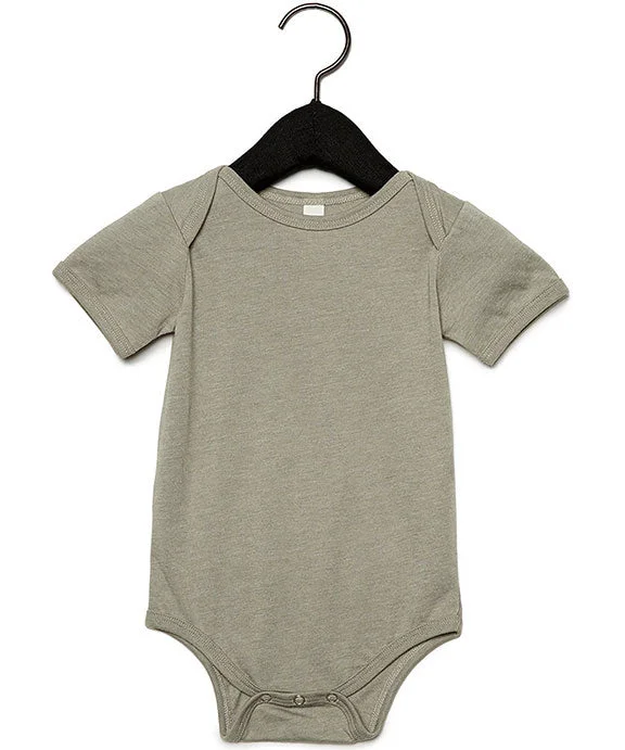 Women's cropped sweatshirt with a slogan graphic for a fun and expressive look100B - Bella + Canvas Infant Jersey Short-Sleeve One-Piece | Heather Stone Women's cropped sweatshirt with a slogan graphic for a fun and expressive look100B - Bella + Canvas Infant Jersey Short-Sleeve One-Piece | Heather Stone