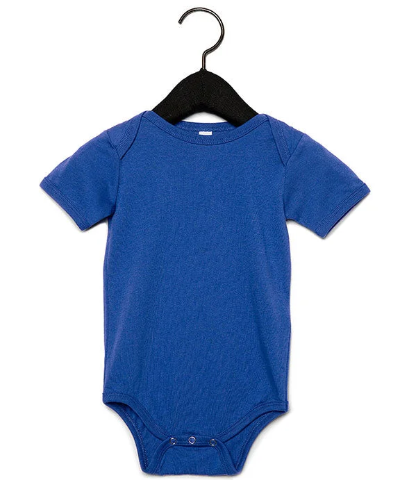 Women's graphic - printed sweatshirt featuring floral patterns for a feminine touch100B - Bella + Canvas Infant Jersey Short-Sleeve One-Piece | True Royal Women's graphic - printed sweatshirt featuring floral patterns for a feminine touch100B - Bella + Canvas Infant Jersey Short-Sleeve One-Piece | True Royal