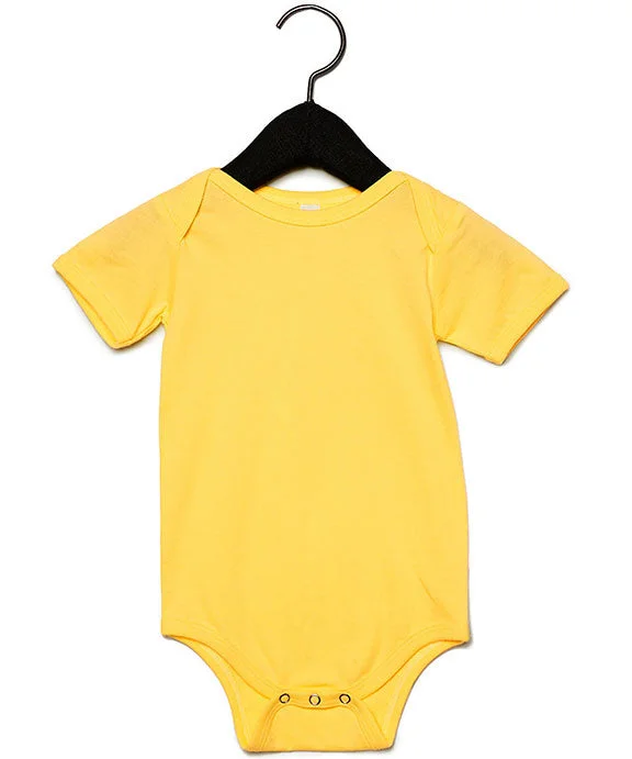 Women's mock - neck sweatshirt made of moisture - wicking material for fitness use100B - Bella + Canvas Infant Jersey Short-Sleeve One-Piece | Yellow