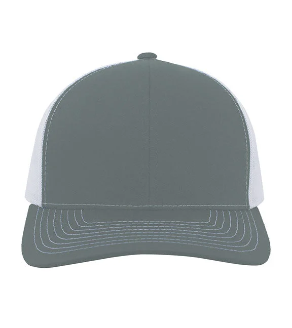 Women's cropped sweatshirt with a slogan graphic for a fun and expressive look104S - Pacific Headwear Contrast Stitch Trucker Snapback Hat | Graphite/White Women's cropped sweatshirt with a slogan graphic for a fun and expressive look104S - Pacific Headwear Contrast Stitch Trucker Snapback Hat | Graphite/White