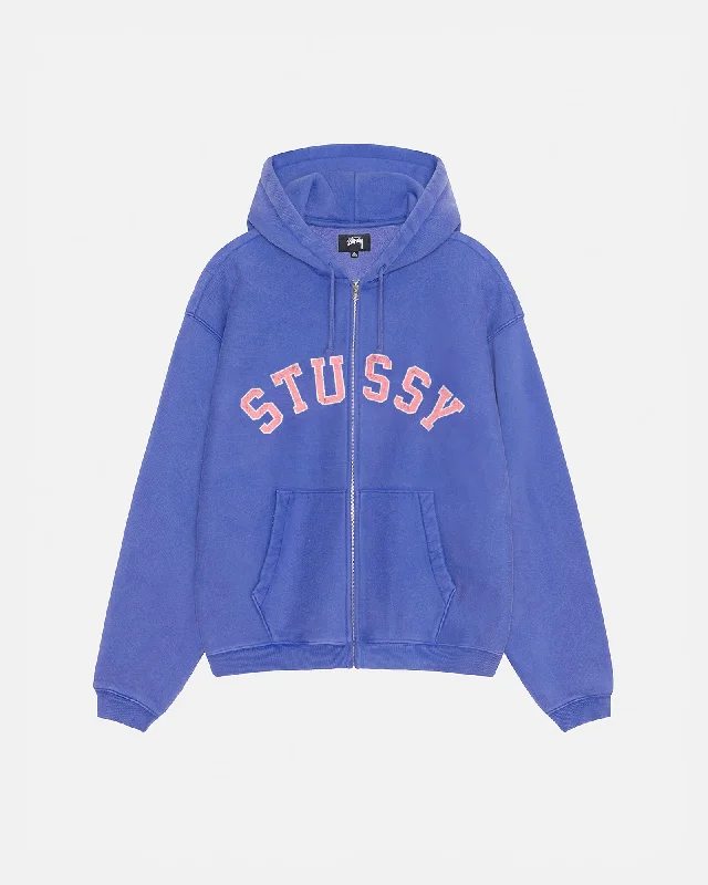 Women's fleece - lined hoodie with thumbholes for warmth in winterFADED GRAPHIC ZIP HOODIE