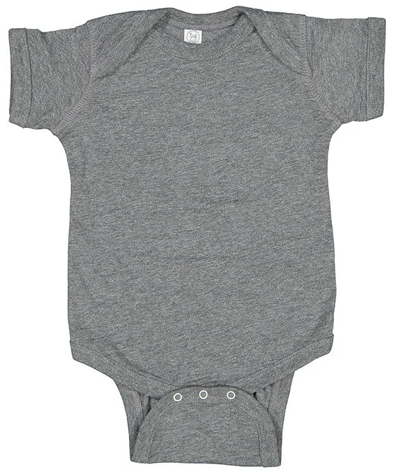 Women's crew - neck sweatshirt in a heather gray shade for a classic and versatile option4424 - Rabbit Skins Infant Fine Jersey Lap-Shoulder Bodysuit | Granite Heather Women's crew - neck sweatshirt in a heather gray shade for a classic and versatile option4424 - Rabbit Skins Infant Fine Jersey Lap-Shoulder Bodysuit | Granite Heather