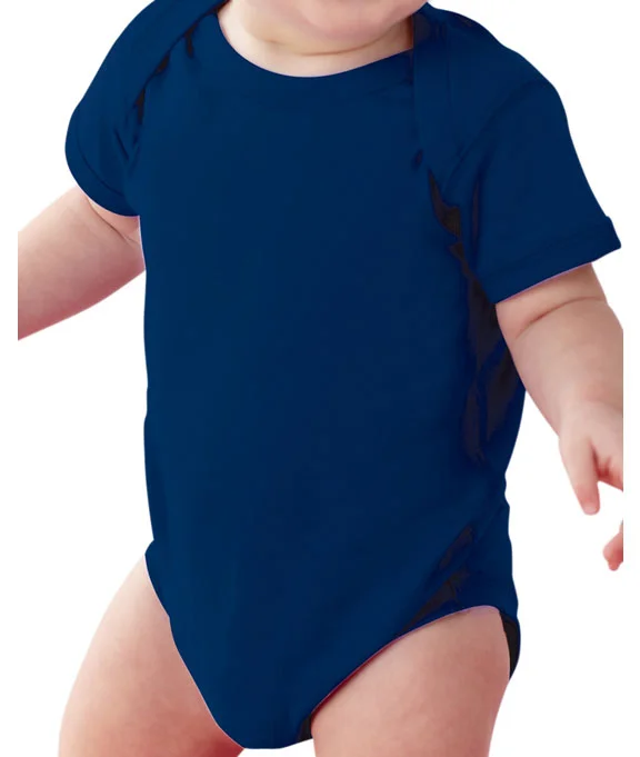 Women's zip - front sweatshirt with contrast stitching for a sporty aesthetic4424 - Rabbit Skins Infant Fine Jersey Lap-Shoulder Bodysuit | Navy Women's zip - front sweatshirt with contrast stitching for a sporty aesthetic4424 - Rabbit Skins Infant Fine Jersey Lap-Shoulder Bodysuit | Navy
