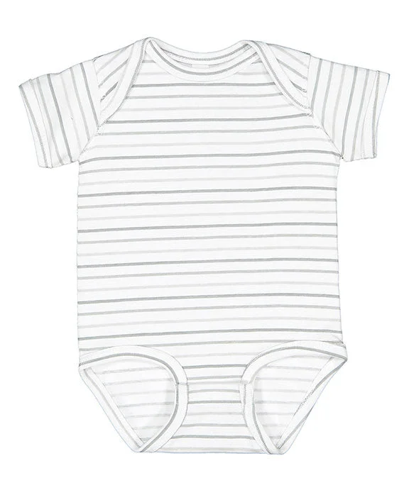 Women's mock - neck sweatshirt made of moisture - wicking material for fitness use4424 - Rabbit Skins Infant Fine Jersey Lap-Shoulder Bodysuit | Shadow Stripe Women's mock - neck sweatshirt made of moisture - wicking material for fitness use4424 - Rabbit Skins Infant Fine Jersey Lap-Shoulder Bodysuit | Shadow Stripe