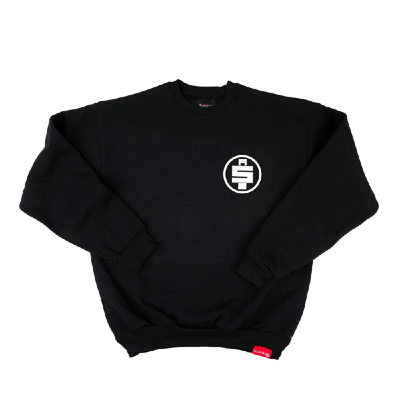 Women's mock - neck sweatshirt made of moisture - wicking material for fitness useAll Money In Limited Edition Crewneck - Black/White