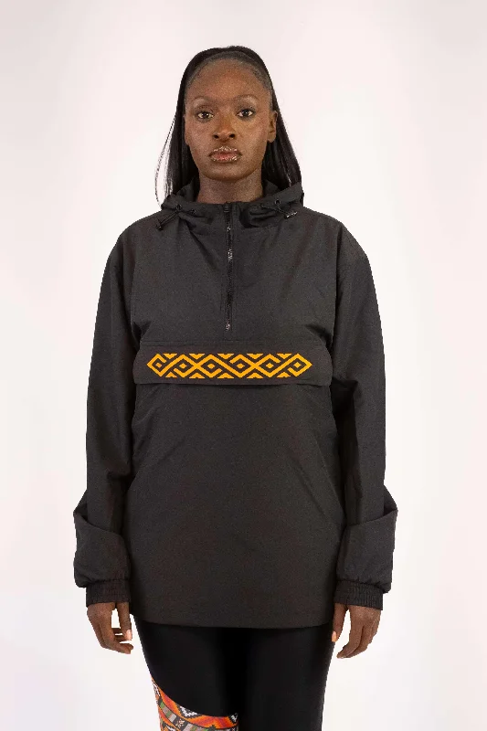 Women's crew - neck sweatshirt in a heather gray shade for a classic and versatile optionAvoque Windbreaker Women in Black Women's crew - neck sweatshirt in a heather gray shade for a classic and versatile optionAvoque Windbreaker Women in Black