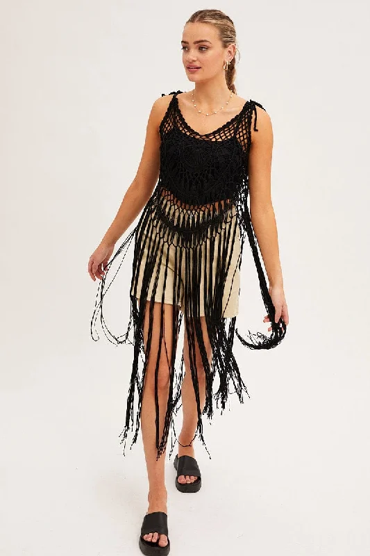 Little Black Women Dress with Sequins for a Glamorous Night OutBlack Crochet Beach Pullover Dress Cover Up Little Black Women Dress with Sequins for a Glamorous Night OutBlack Crochet Beach Pullover Dress Cover Up