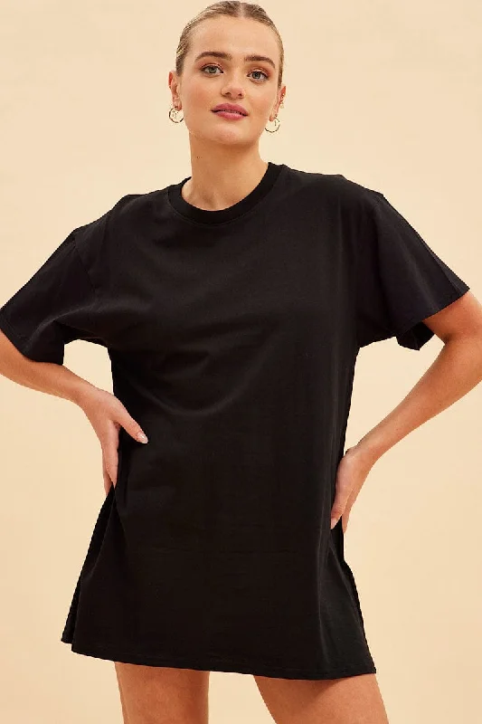 Ball Gown Women Dress with a Full Skirt for a Princess - like LookBlack Jamie Oversized T-Shirt Dress Ball Gown Women Dress with a Full Skirt for a Princess - like LookBlack Jamie Oversized T-Shirt Dress