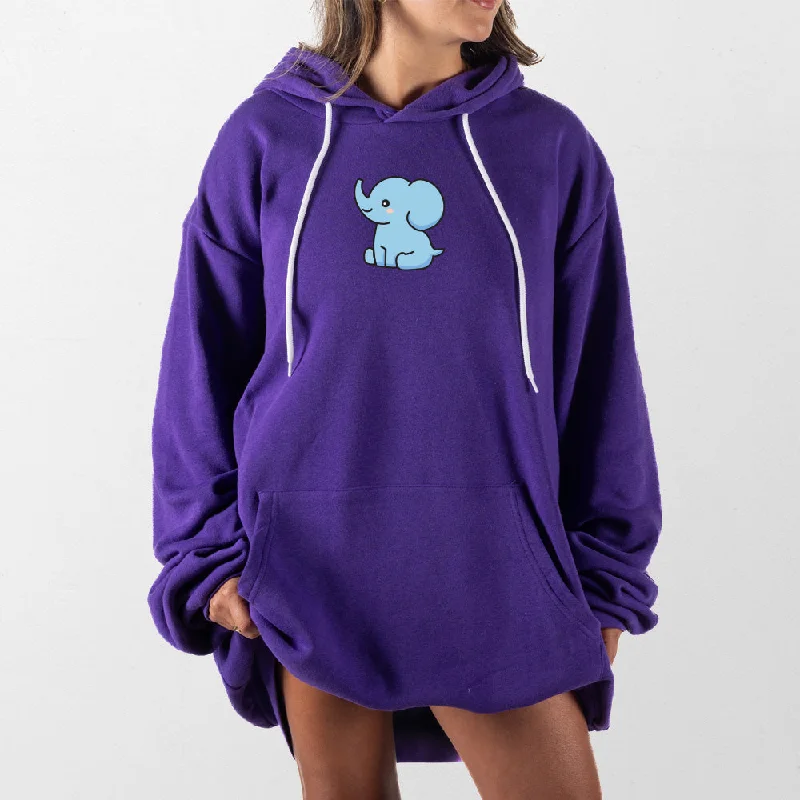 Women's crew - neck sweatshirt in a heather gray shade for a classic and versatile optionBlue Elephant Giant Hoodie Women's crew - neck sweatshirt in a heather gray shade for a classic and versatile optionBlue Elephant Giant Hoodie