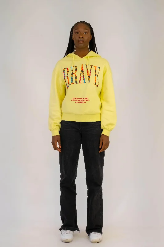 Women's zip - up sweatshirt in pastel blue for a soft and stylish outfitBrave Organic Oversized Hoodie Women in Soft Yellow Women's zip - up sweatshirt in pastel blue for a soft and stylish outfitBrave Organic Oversized Hoodie Women in Soft Yellow