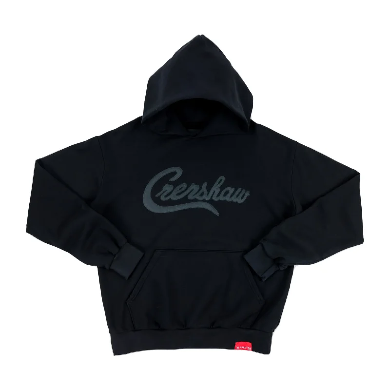 Women's crew - neck sweatshirt in a heather gray shade for a classic and versatile optionCrenshaw Hoodie (Stealth Collection) - Midnight Black/Midnight Black Women's crew - neck sweatshirt in a heather gray shade for a classic and versatile optionCrenshaw Hoodie (Stealth Collection) - Midnight Black/Midnight Black