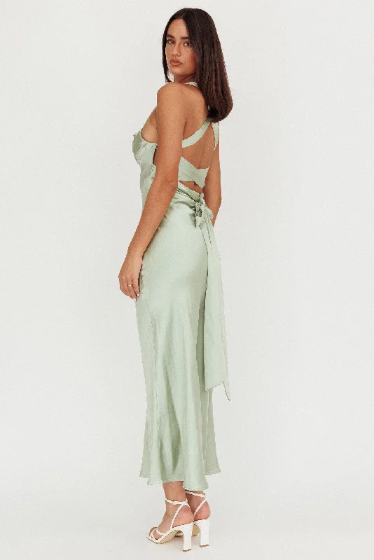 Sheath Women Dress with a Tailored Fit for a Professional LookFavorite Part Crossover Back Satin Maxi Dress Sage Sheath Women Dress with a Tailored Fit for a Professional LookFavorite Part Crossover Back Satin Maxi Dress Sage