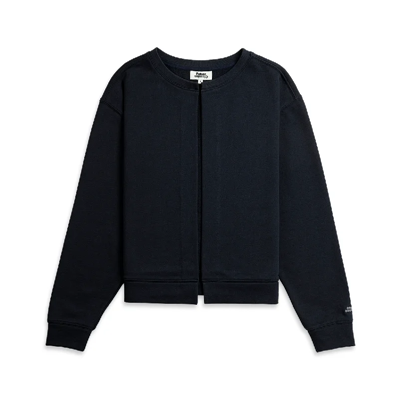 Women's fleece - lined hoodie with thumbholes for warmth in winterSplit Cardigan Navy Blazer Women's fleece - lined hoodie with thumbholes for warmth in winterSplit Cardigan Navy Blazer