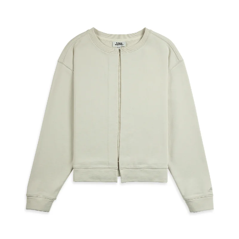 Women's mock - neck sweatshirt made of moisture - wicking material for fitness useSplit Cardigan Stone Grey Women's mock - neck sweatshirt made of moisture - wicking material for fitness useSplit Cardigan Stone Grey
