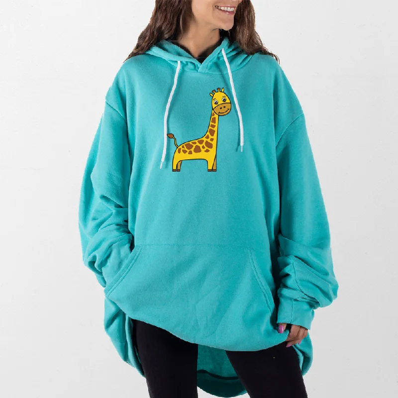 Women's graphic - printed sweatshirt featuring floral patterns for a feminine touchGiraffe Giant Hoodie Women's graphic - printed sweatshirt featuring floral patterns for a feminine touchGiraffe Giant Hoodie