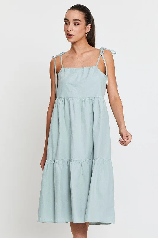 Mermaid - Style Women Dress with a Fitted Silhouette for Special OccasionsGreen A Line Dress Midi Mermaid - Style Women Dress with a Fitted Silhouette for Special OccasionsGreen A Line Dress Midi