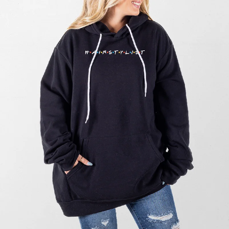 Women's cropped sweatshirt with a lace - trimmed hem for a romantic lookHairstylist Giant Hoodie