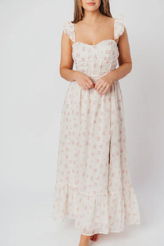 Little Black Women Dress with Sequins for a Glamorous Night OutRosamund Bustier-Style Maxi Dress in Blush Pink Floral - Inclusive Sizing (S-3XL) Little Black Women Dress with Sequins for a Glamorous Night OutRosamund Bustier-Style Maxi Dress in Blush Pink Floral - Inclusive Sizing (S-3XL)
