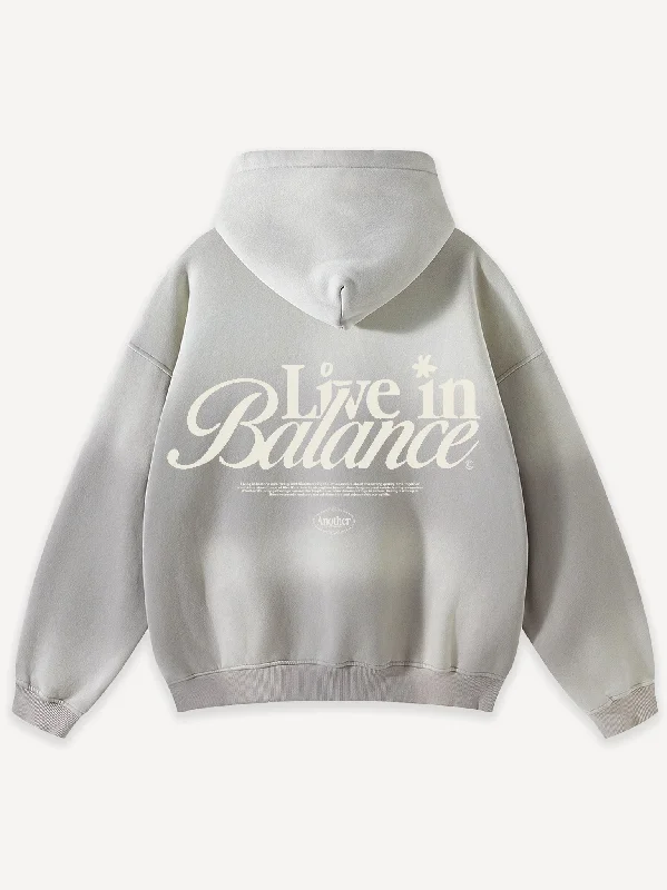Women's hoodie with a detachable hood for customizable stylingLive in Balance Oversized Hoodie Women's hoodie with a detachable hood for customizable stylingLive in Balance Oversized Hoodie