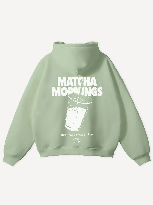 Women's color - block hoodie combining bold hues for a fashion - forward statementMatcha Mornings Oversized Hoodie Women's color - block hoodie combining bold hues for a fashion - forward statementMatcha Mornings Oversized Hoodie