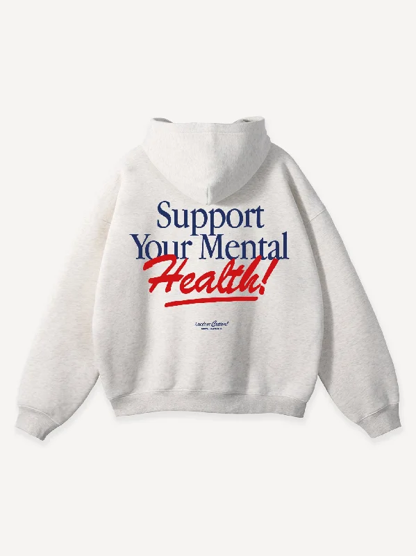 Women's tie - front hoodie in a lightweight fabric for summer layeringSupport Your Mental Health Oversized Hoodie Women's tie - front hoodie in a lightweight fabric for summer layeringSupport Your Mental Health Oversized Hoodie