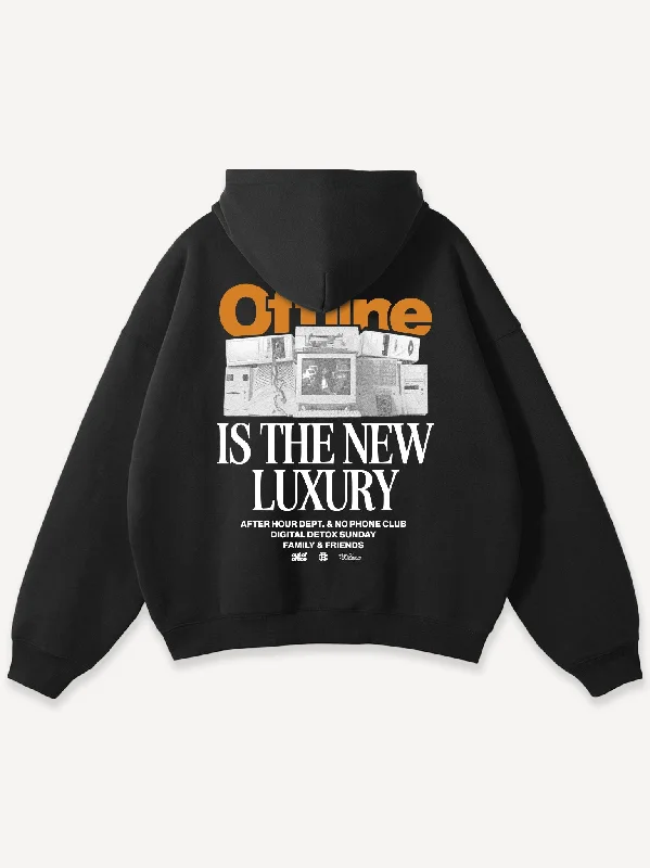 Women's hoodie with a detachable hood for customizable stylingOffline Luxury Hoodie