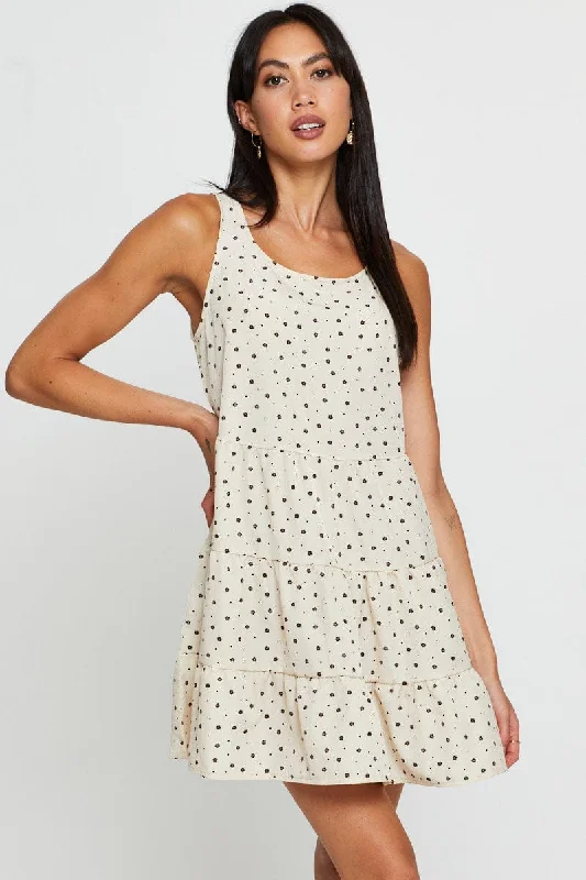 Mini Women Dress with a Short Hem for a Young and Trendy StylePrint Mini Dress Sleeveless Round Neck Mini Women Dress with a Short Hem for a Young and Trendy StylePrint Mini Dress Sleeveless Round Neck