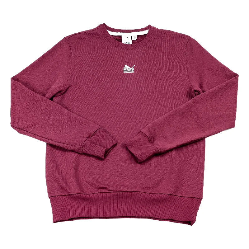 Women's fleece - lined hoodie with thumbholes for warmth in winterPUMA x TMC Everyday Hussle Crewneck Sweatshirt - Burgundy Women's fleece - lined hoodie with thumbholes for warmth in winterPUMA x TMC Everyday Hussle Crewneck Sweatshirt - Burgundy