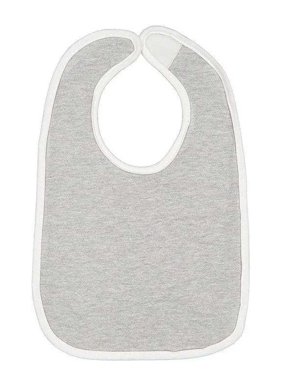 Women's zip - up sweatshirt in pastel blue for a soft and stylish outfitRS1004 - Rabbit Skins Infant Contrast Trim Bib Women's zip - up sweatshirt in pastel blue for a soft and stylish outfitRS1004 - Rabbit Skins Infant Contrast Trim Bib