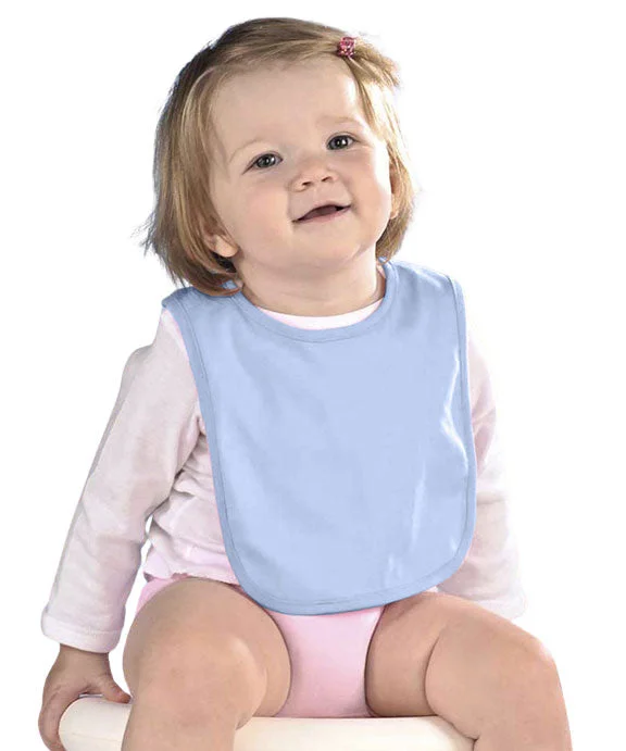 Women's mock - neck sweatshirt made of moisture - wicking material for fitness useRS1005 - Rabbit Skins Infant Premium Jersey Bib | Light Blue Women's mock - neck sweatshirt made of moisture - wicking material for fitness useRS1005 - Rabbit Skins Infant Premium Jersey Bib | Light Blue