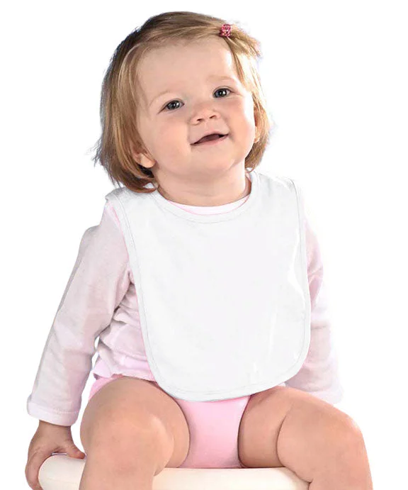 Women's hoodie with a kangaroo pocket and a pom - pom drawstring for added charmRS1005 - Rabbit Skins Infant Premium Jersey Bib | White Women's hoodie with a kangaroo pocket and a pom - pom drawstring for added charmRS1005 - Rabbit Skins Infant Premium Jersey Bib | White
