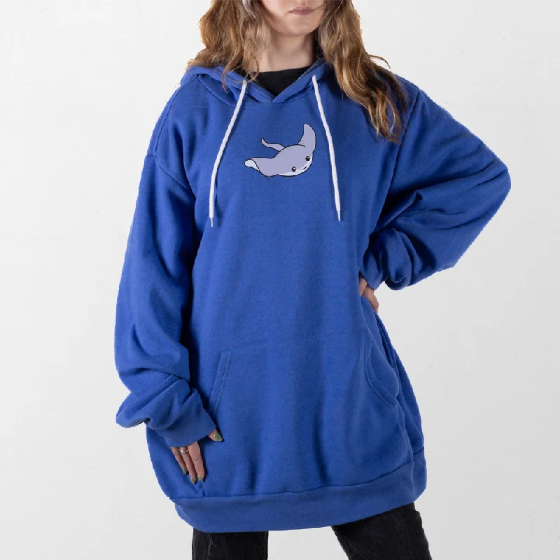 Women's cropped sweatshirt with a lace - trimmed hem for a romantic lookStan the Stingray Giant Hoodie Women's cropped sweatshirt with a lace - trimmed hem for a romantic lookStan the Stingray Giant Hoodie