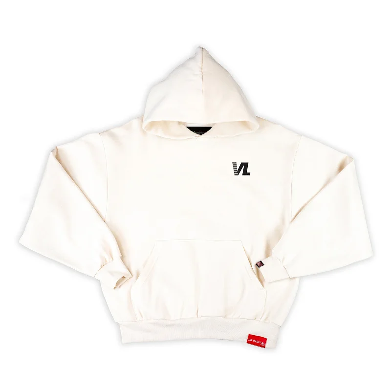 Women's color - block hoodie combining bold hues for a fashion - forward statementVictory Lap VL Hoodie - Bone/Black Women's color - block hoodie combining bold hues for a fashion - forward statementVictory Lap VL Hoodie - Bone/Black