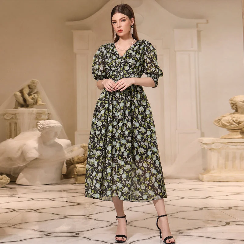 Pleated Women Dress with a Timeless and Elegant Texture Pleated Women Dress with a Timeless and Elegant Texture NiDELL M-21142 European and American Women's Clothing Amazon Cross-Border V-neck Short Sleeve Mid-Waist Large Swing Dress Printed Lace Plaid Dress Pleated Women Dress with a Timeless and Elegant Texture Pleated Women Dress with a Timeless and Elegant Texture NiDELL M-21142 European and American Women's Clothing Amazon Cross-Border V-neck Short Sleeve Mid-Waist Large Swing Dress Printed Lace Plaid Dress