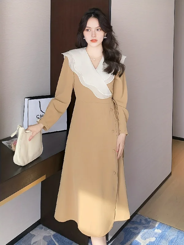 Mermaid - Style Women Dress with a Fitted Silhouette for Special Occasions Mermaid - Style Women Dress with a Fitted Silhouette for Special Occasions Sixsr Ruffle Trim Surplice Neck Dress, Elegant Long Sleeve Solid Dress, Women's Clothing Mermaid - Style Women Dress with a Fitted Silhouette for Special Occasions Mermaid - Style Women Dress with a Fitted Silhouette for Special Occasions Sixsr Ruffle Trim Surplice Neck Dress, Elegant Long Sleeve Solid Dress, Women's Clothing