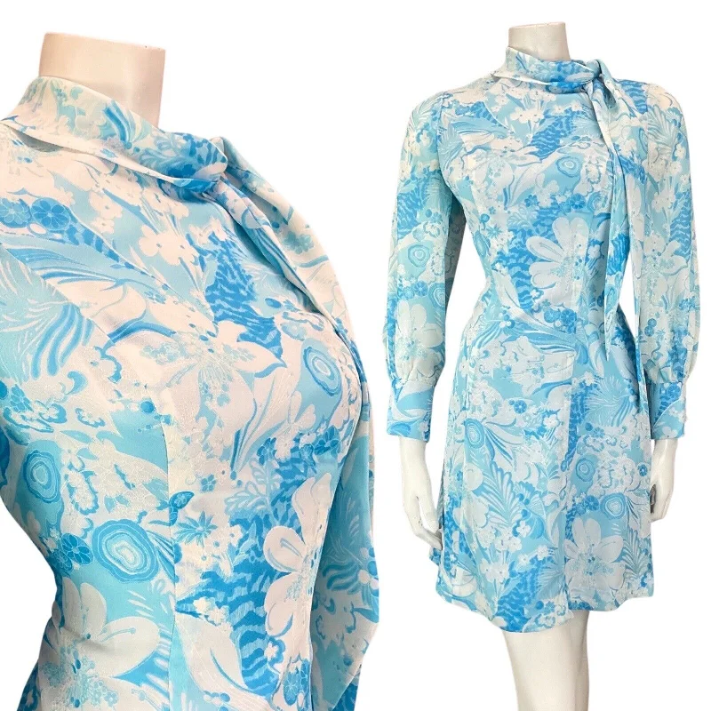 Mermaid - Style Women Dress with a Fitted Silhouette for Special Occasions Mermaid - Style Women Dress with a Fitted Silhouette for Special Occasions VINTAGE 60s 70s LIGHT BLUE WHITE FLORAL SWIRL PUSSYBOW SHEER SKATER DRESS 8 10 Mermaid - Style Women Dress with a Fitted Silhouette for Special Occasions Mermaid - Style Women Dress with a Fitted Silhouette for Special Occasions VINTAGE 60s 70s LIGHT BLUE WHITE FLORAL SWIRL PUSSYBOW SHEER SKATER DRESS 8 10