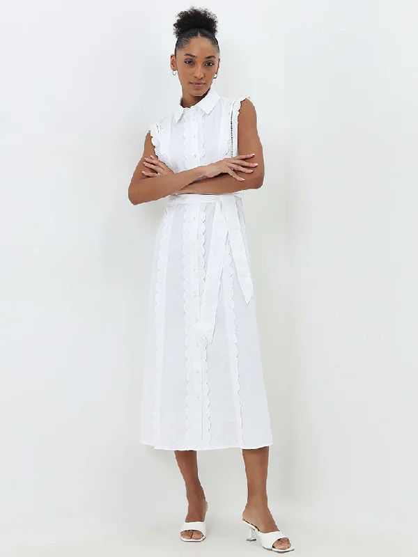 Shift Women Dress with a Simple and Classic Design for Everyday Wear Shift Women Dress with a Simple and Classic Design for Everyday Wear Wardrobe White Scallop-Design A-Line Cotton Dress with Belt Shift Women Dress with a Simple and Classic Design for Everyday Wear Shift Women Dress with a Simple and Classic Design for Everyday Wear Wardrobe White Scallop-Design A-Line Cotton Dress with Belt