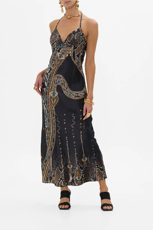 Plaid maxi dresses for fall fashion eventsCHAIN DETAIL SLIP DRESS CALL ME CLEOPATRA