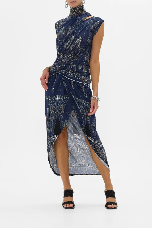 Maxi dresses with a keyhole back for a sexy detailGATHERED COLUMN JERSEY DRESS THE EGYPT EFFECT Maxi dresses with a keyhole back for a sexy detailGATHERED COLUMN JERSEY DRESS THE EGYPT EFFECT