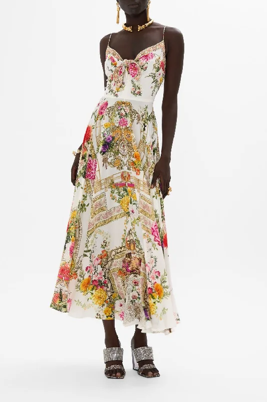 Maxi dresses with off - the - shoulder styles for a romantic and breezy lookLONG DRESS WITH TIE FRONT EGYPTIAN ROSE Maxi dresses with off - the - shoulder styles for a romantic and breezy lookLONG DRESS WITH TIE FRONT EGYPTIAN ROSE